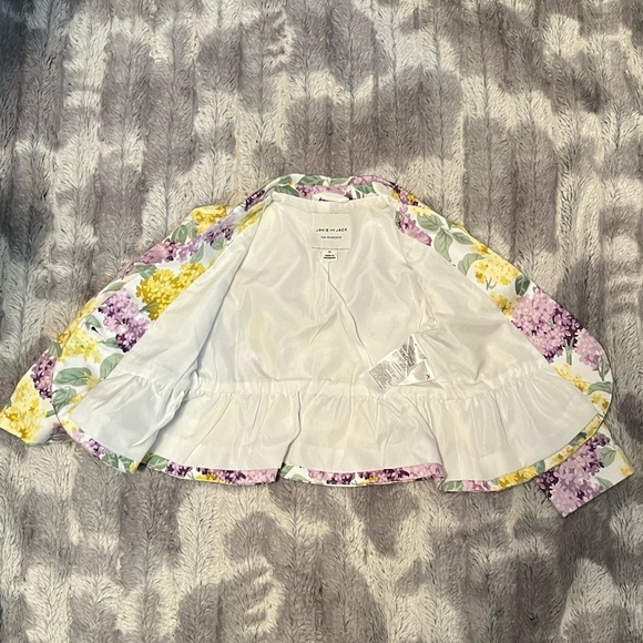 Janie and Jack FLORAL SATEEN PEPLUM JACKET Size 2T - Picture 4 of 6